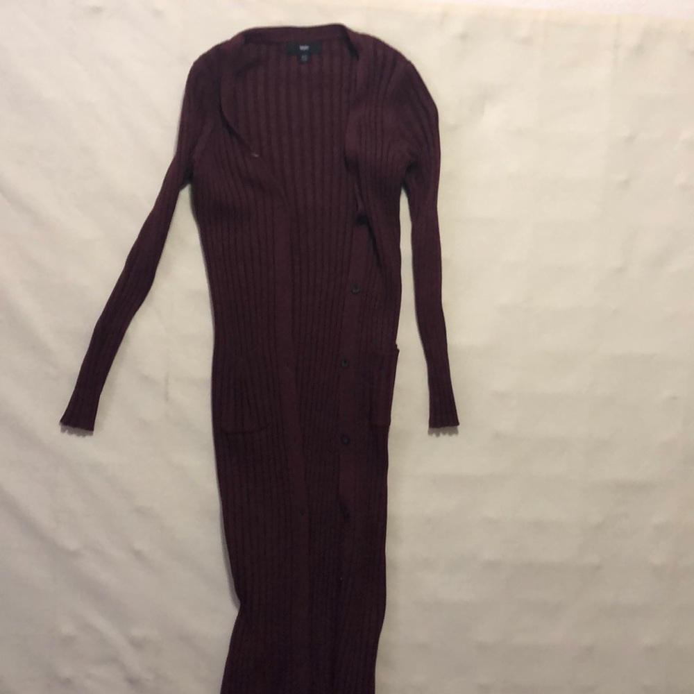 Maxi burgundy cardigan